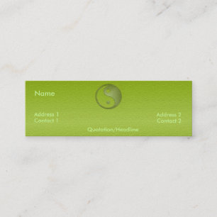 Yin Yang in Green Sandstone Profile Card Mini Visitekaartje