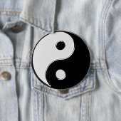 Yin Yang in zwart-wit Ronde Button 4,0 Cm (In situ)