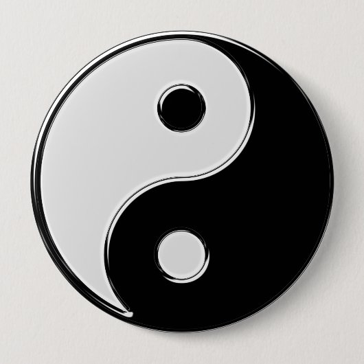 Yin Yang in zwart-wit Ronde Button 4,0 Cm (Voorkant)