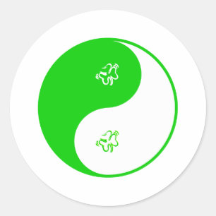 Yin Yang Irish Ronde Sticker