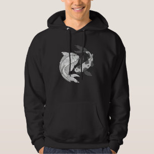Yin Yang Japanse Koi Vis Nishikigoi Sanke Showa Hoodie