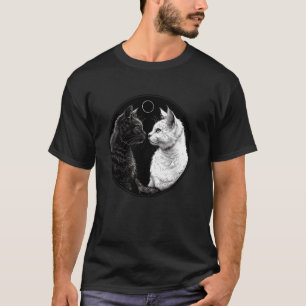 Yin Yang Kat Feng Shui Ying Yang Kitten Yin Yang C T-shirt