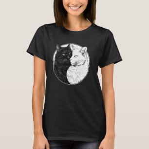 Yin Yang Kat Feng Shui Ying Yang Kitten Yin Yang C T-shirt