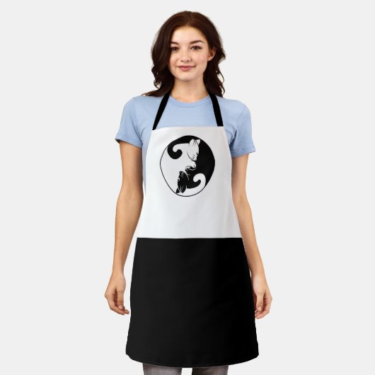 Yin Yang katten Schort (Gedragen)