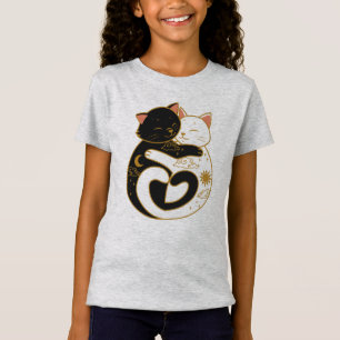 Yin Yang Katten T-shirt
