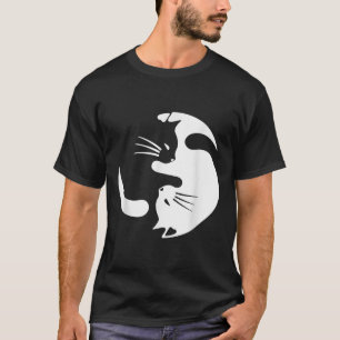Yin Yang kattensymbool Schattige zwart-wit T-shirt