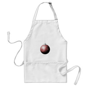 Yin Yang kerstbal in het rood Standaard Schort