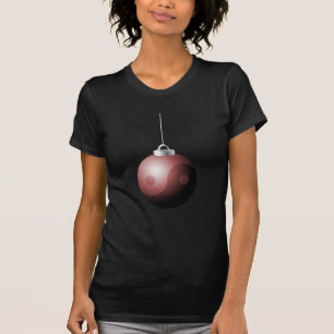 Yin Yang kerstbal in het rood T-shirt