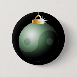 Yin Yang kerstbal Ronde Button 5,7 Cm