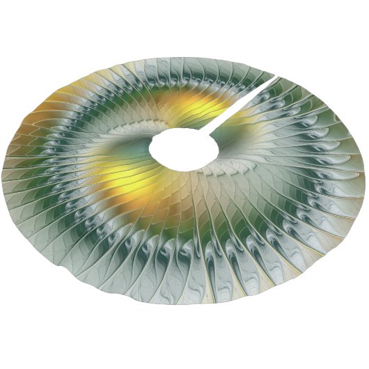 Yin Yang kerstkleuren Abstracte fractal Art Kerstboom Rok (Gekanteld)