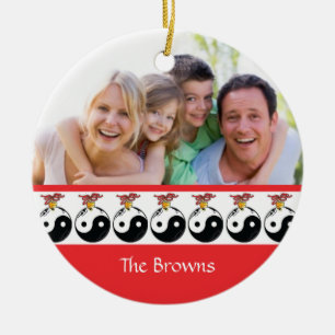 Yin & Yang kerstversiering Keramisch Ornament