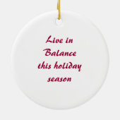 Yin & Yang kerstversiering Keramisch Ornament (Achterkant)