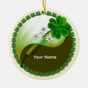 Yin Yang Klaver Keramisch Ornament