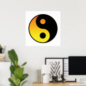 Yin Yang kleursymbool. Poster (Thuiskantoor)