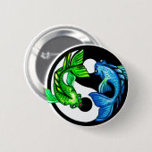 Yin-Yang Koi Design Ronde Button 5,7 Cm (Voorkant /achterkant)