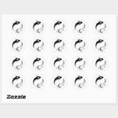 Yin Yang Koi Fish Ronde Sticker (Vel)