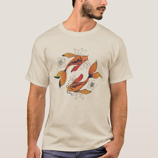 Yin Yang Koi Fish T-shirt (Voorkant)