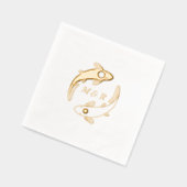 Yin-Yang Koi Paire de poisson Monogramme Mariage i (Gauche)