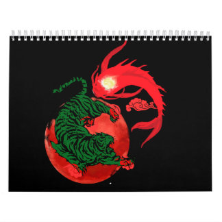 yin yang koi vis japanese kunststijl balans kalender