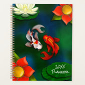 Yin Yang Koi Vis Wit Lotus Vijver Planner (Voorkant)