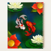 Yin Yang Koi Vis Wit Lotus Vijver Planner (Achterkant)