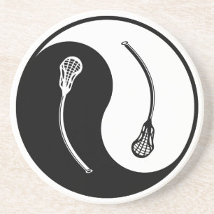 Yin Yang Lacrosse Zandsteen Onderzetter