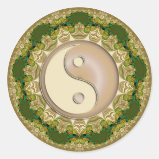 Yin Yang Latte Sticker (Voorkant)