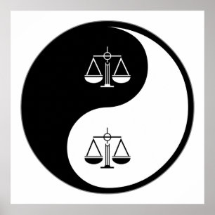 Yin Yang Law Poster