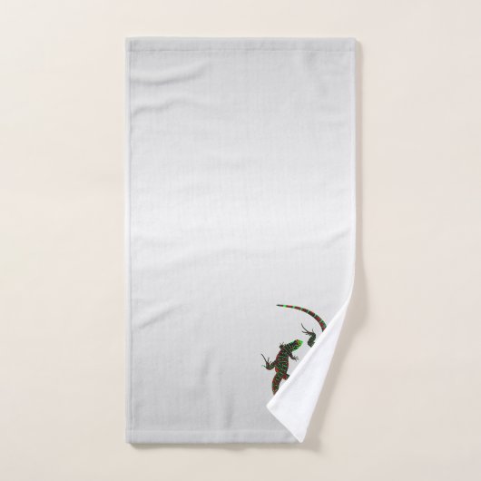 Yin Yang Lizards Argent (Serviette à main)