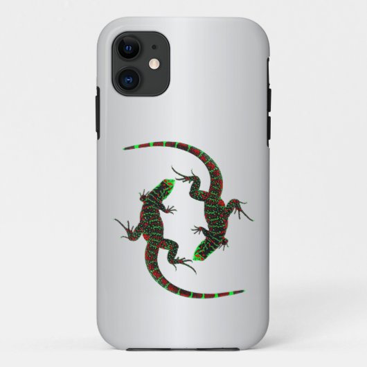 Yin Yang Lizards Silver Case-Mate iPhone Case (Achterkant)
