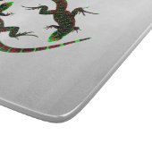 Yin Yang Lizards Silver Snijplank (Hoek)