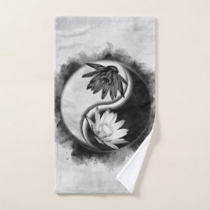 Yin Yang - Lotus bloemen Bad Handdoek