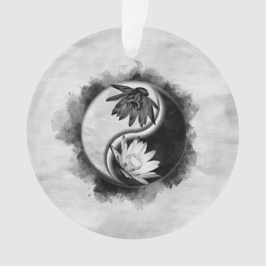 Yin Yang - Lotus bloemen Ornament (voorkant)