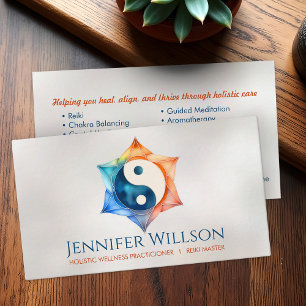 Yin Yang Lotus Flower Visitekaartje