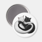 Yin Yang Love Cats Magnet (Recto/Verso)