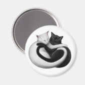 Yin Yang Love Cats Magnet Magneet (Voorkant / Achterkant)