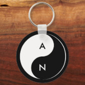 Yin Yang Lovers Initialen sleutelhanger (Voorkant)