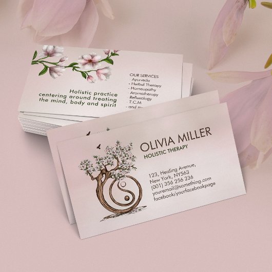 Yin Yang Magnolia Blossom Tree Visitekaartje