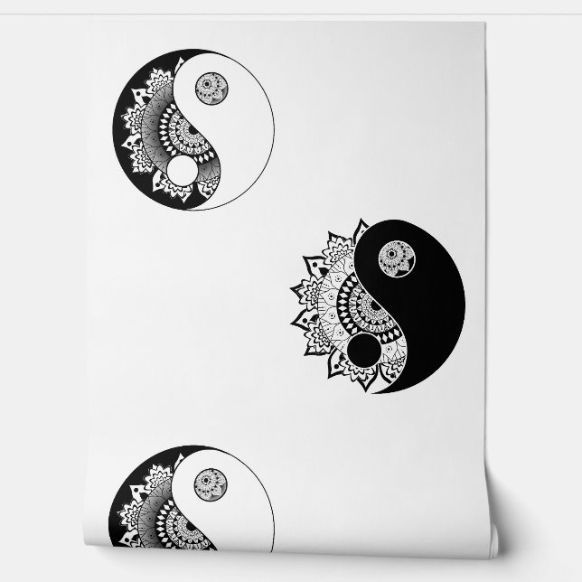 Yin Yang Mandala Behang (Afrollen)