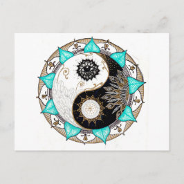 Yin Yang Mandala Briefkaart