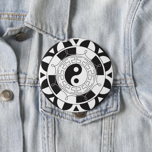 Yin Yang Mandala Button (In situ)
