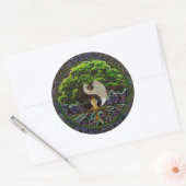 Yin Yang Mandala Levensboom Ronde Sticker (Envelop)