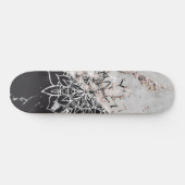 Yin Yang Mandala op Marmer #1 Skateboard (Horizontaal)