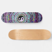 Yin Yang Mandala Paars Skateboard (Horizontaal)