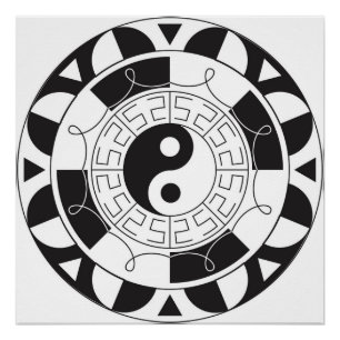 Yin Yang Mandala Perfect Poster