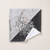 Yin Yang Mandala sur le marbre #1 (Gant de toilette)