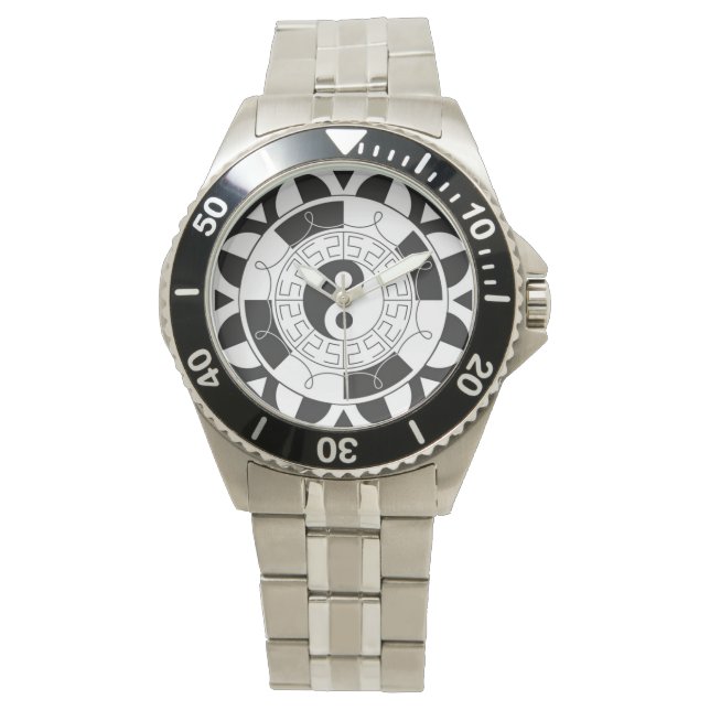 Yin Yang Mandala Watch Horloge (Voorkant)