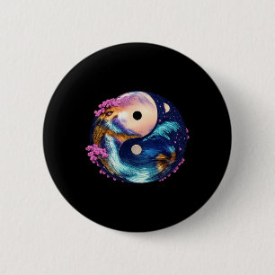 Yin Yang Mandala Zen Harmonie Lance Yoga Meditatie Ronde Button 5,7 Cm