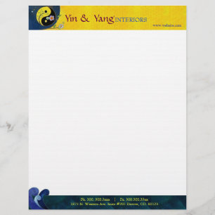 Yin & Yang Massage Therapy Business Briefhoofd Ontwerp