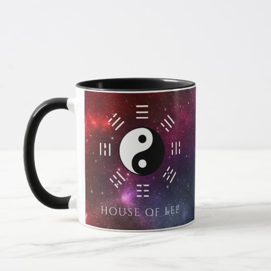 Yin Yang met Bagua Trigram Symbolen I-Ching Mok (Links)
